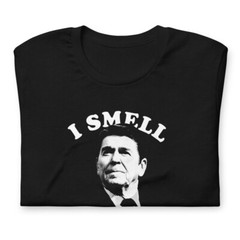 RONALD REAGAN I SMELL HIPPIES Republican Politics Funny Unisex T-Shirt