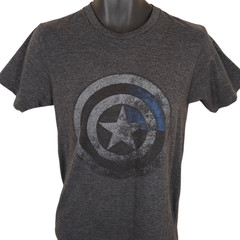 Captain America T Shirt Mens Size Small Gray Marvel Comics Superhero
