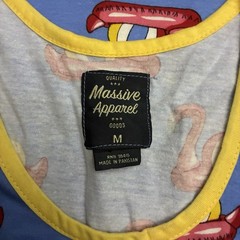 Massive Apparel Men’s Graphic All Over Print Tank Top Medium Pink Flamingo