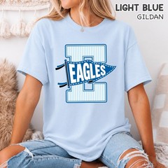 Custom School Mascot Shirt Gingham Varsity Letter Personalized School Spirit Tee