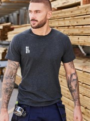 Bisley Cotton Crew Neck T Shirt Workwear Casual Tee Antimicrobial Treatment L