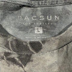 PacSun Shirt Mens Large Gray Night Prowlers Panther Skull Graphic Tee Tie Dye