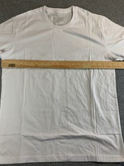 Five To Wear T-Shirt Men XL White Cotton Short Sleeve Crew Neck Summer Tee F