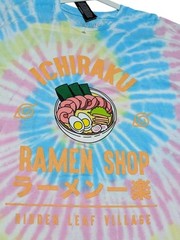 Naruto Shippuden Shirt Adult XL Tie Dye Short Sleeve ICHIRAKU Ramen NEW 2007