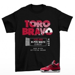 Sneaker Label Shirt Black to Match Jordan 4 Toro FQ8138-600
