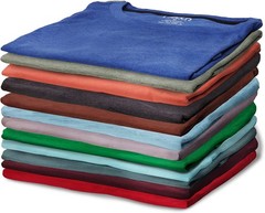 12 Pack SOCKS’NBULK Mens Cotton Crew Neck Short Sleeve T-Shirts Mix Colors