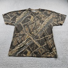 Shadow Branch Shirt Mens XL Brown Camouflage Hunting Embroidered Logo Relaxed