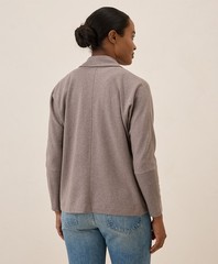 Pact Women’s Airplane Relaxed Blazer Medium Deep Taupe Heather Top Outerwear