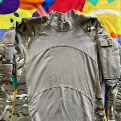Vintage US Army Combat T-Shirt Men’s XS Camo Flame Resistant Military USA Made