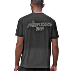 Kevin Hart T-Shirt X Irresponsible Tour Men’s Size XL Oversized Black On Black