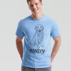 Personalised Unisex T Shirt Custom Pet Photo And Name Dog Cat Portrait Tee