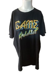 Game Addict Graphic Tee Mens XL Black Retro Gaming Shirt USA Seller