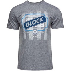 Glock AP9620 Men’s Subdued Blue Line Graphic Tee Short Sleeve T-Shirt, Gray