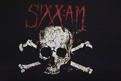 Sixx A.M. Mens Sixx AM Rock Band Darkness Skull Black Shirt New L, XL, 2XL