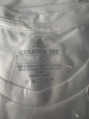 Adidas Creator SS White Black T-Shirt Large Men’s Casual Wear Sports Apparel