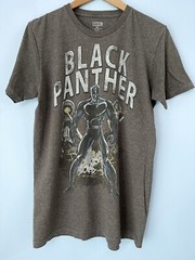 Marvel BLACK PANTHER charcoal Gray short sleeve t shirt Thin Superhero Size M
