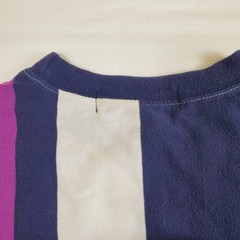 Knights of Round Table Blue Purple Green White Striped VTG Medium TShirt Shirt