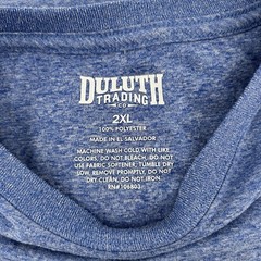 Duluth Trading Co T Shirt Mens 2XL Heather Blue Graphic Long Sleeve Tee Heritage