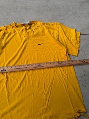 Vintage Y2K Nike Mini Swoosh Embroidered Yellow T-Shirt