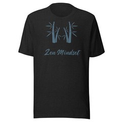 Zen Mindset – Slate Blue Bamboo Slate Blue Font T-shirt