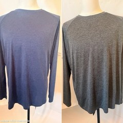 2 Pack Men’s XL Breathable Long Sleeve Shirts MOST LIKELY NEVER WORN Blue/Grey
