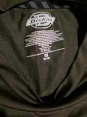 Dickies TeeShirt Base Layer Short Sleeve Stretch 97% Polyester 3% Spandex Medium