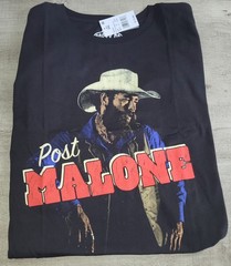 Posty Co Post Malone Country Music Black Graphic T Shirt Jr Adult Size XXL L NWT