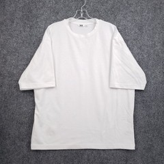 Uniqlo U T Shirt Mens XL Extra Large White Pullover Crew Neck Airism Recycled