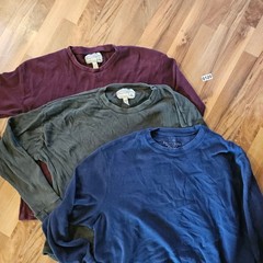 3 Waffle Knit Long Sleeve Thermal Crewneck Shirts