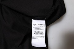 DOLCE & GABBANA T-shirt Black Logo Print Cotton Short Sleeve IT46/US36/S 600usd