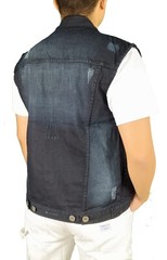 MENS BIKER DENIM VEST (DIRECT MANUFACTURER TO YOU) + FREE SHIPPING