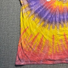 Vintage Tie Dye Pizza Place T Shirt Mens XL Purple Red Yellow Spiral Colortone