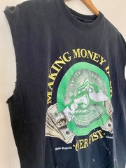 Y2K Making Money Hand Over Fist Graphic Muscle Shirt Tank Limited Edition XXL 💲