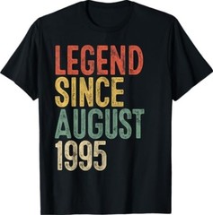 Legend 1995 30th Birthday Gifts for Men Women 30 Year Old T-Shirt