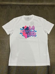 PSYCHO BUNNY MEN’S EVERETT T-SHIRT B6U328S1PC WHITE2 176 NEW
