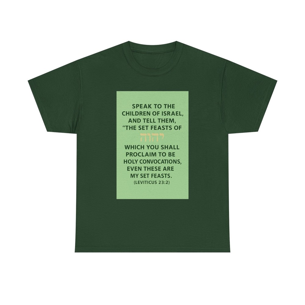 Unisex Heavy Cotton Tee with Biblical Feasts Design, Faith-Based Apparel, […]