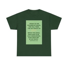 Unisex Heavy Cotton Tee with Biblical Feasts Design, Faith-Based Apparel, […]