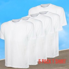Men’s 5 Pack Cotton T-Shirts Crew Neck Short Sleeve Plain Tee Top S-3XL UNEEK