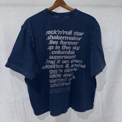 Oasis Abercrombie & Fitch Cropped T Shirt Size XL Blue Boxy Double Sided