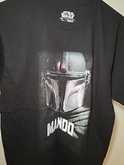 Star Wars The Mandalorian Mando Helmet Adult Graphic T-Shirt for Men M