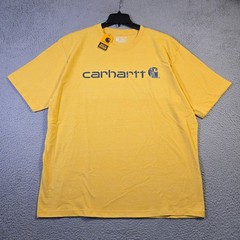 Carhartt Shirt Mens XL Yellow Work Wear Outdoors Loose Fit Casual Logo Work NWT