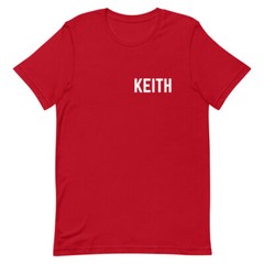 Keith Classic Rock T-Shirt, Red, Keith Moon, Keith Richards, The Who, 80s, Retro