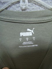 PUMA Shirt Adult Large Green Short Sleeve Activewear Outdoor Sports Mens