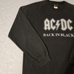 Vtg Aces & Eights 2005 AC/DC Back In Black XL T-Shirt Long Sleeve Band Concert