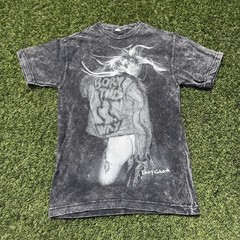 Lady Gaga Monster Ball Tour Gray Double-Sided Graphic Print Crew Neck T-Shirt S