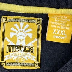 Vintage Mecca Shirt Mens XXXL Black Warrior Embroidered Spellout Y2K Hip Hop