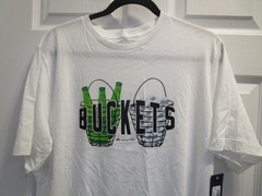 TRAVIS MATHEW “BUCKETS” WHITE S/S T-SHIRT SIZE LARGE NEW