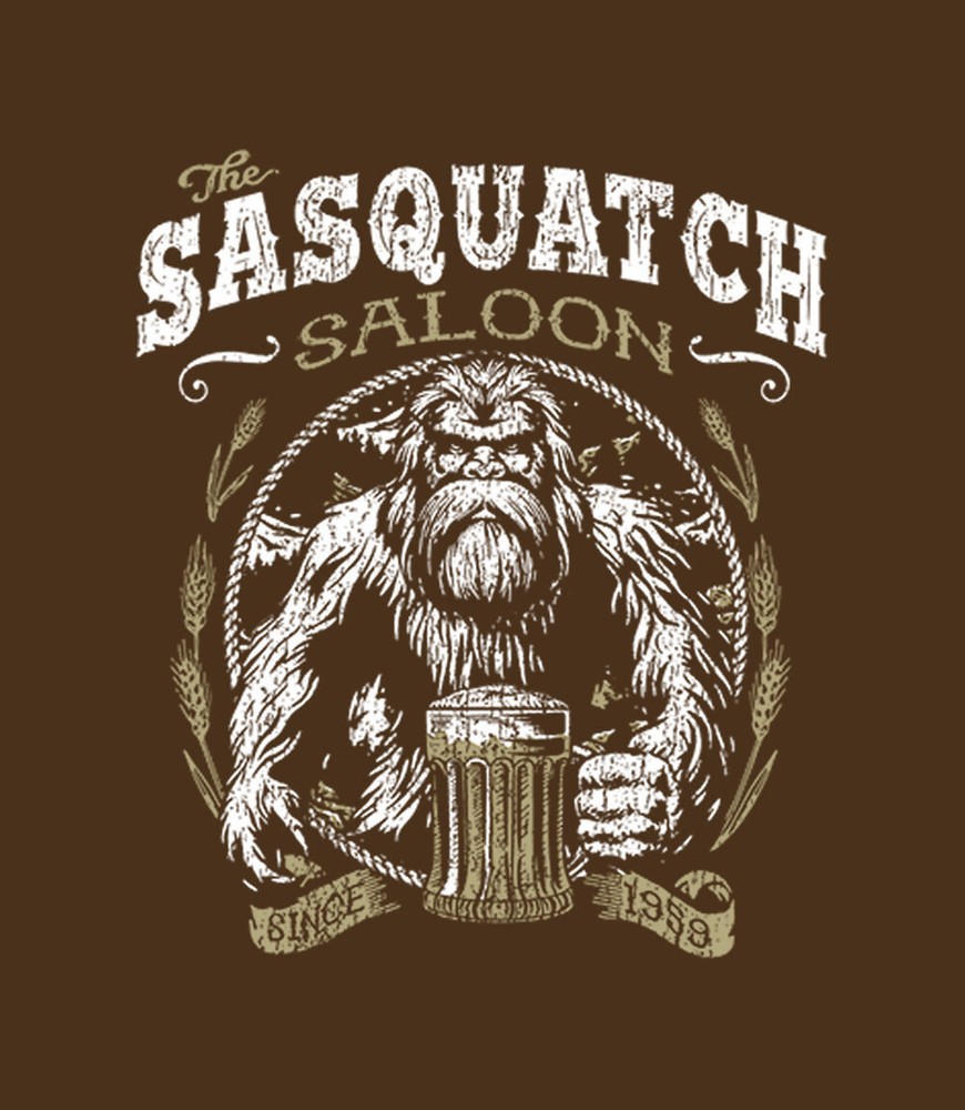 T-Shirt S to 2XL 3XL – SASQUATCH SALOON – BIGFOOT SASQUATCH FUNNY Adult