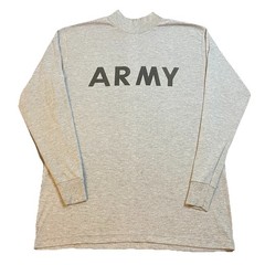 Vintage US Army Long Sleeve T-Shirt Mens XL Gray Logo United States Military 90s