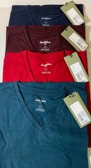 Men’s V-Neck T-shirt MEDIUM TALL short sleeve Standard Cotton/Poly color choice